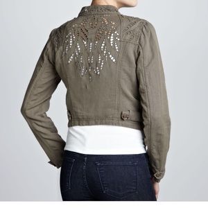 Free people linen/cotton moto jacket
